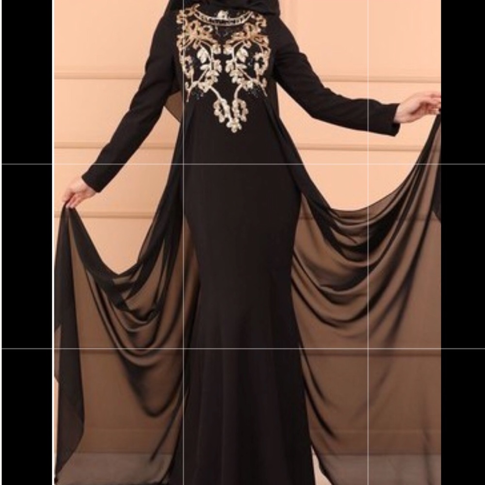 Maxi dress long sleeves abaya